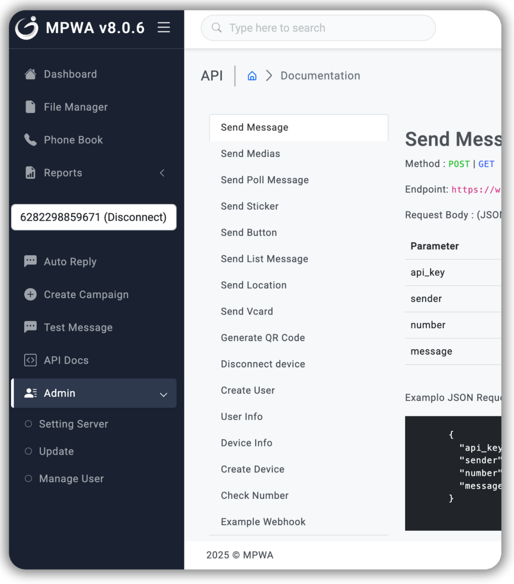 dashboard feature mpwa